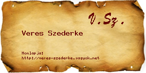 Veres Szederke névjegykártya